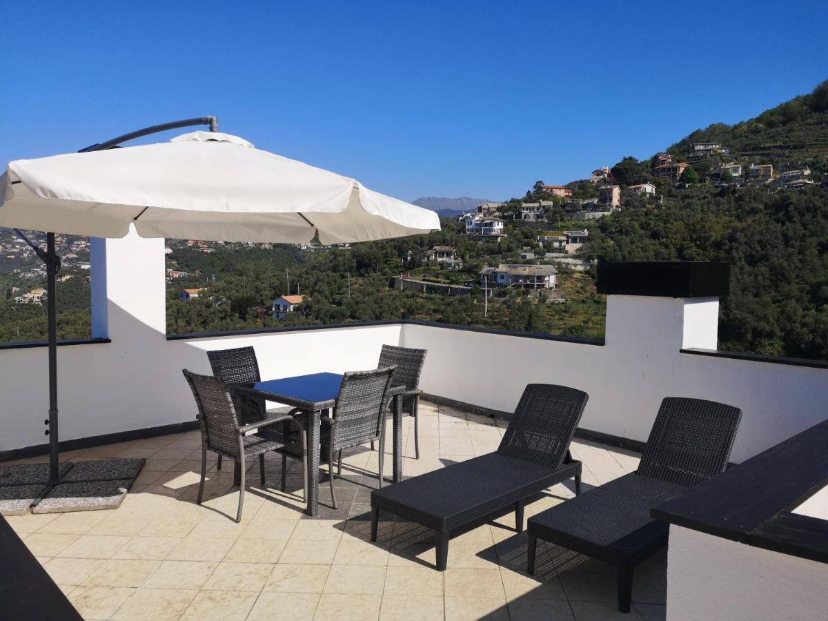 La Vivagna - Casa Vista Mare Tra Gli Ulivi Villa Leivi ภายนอก รูปภาพ