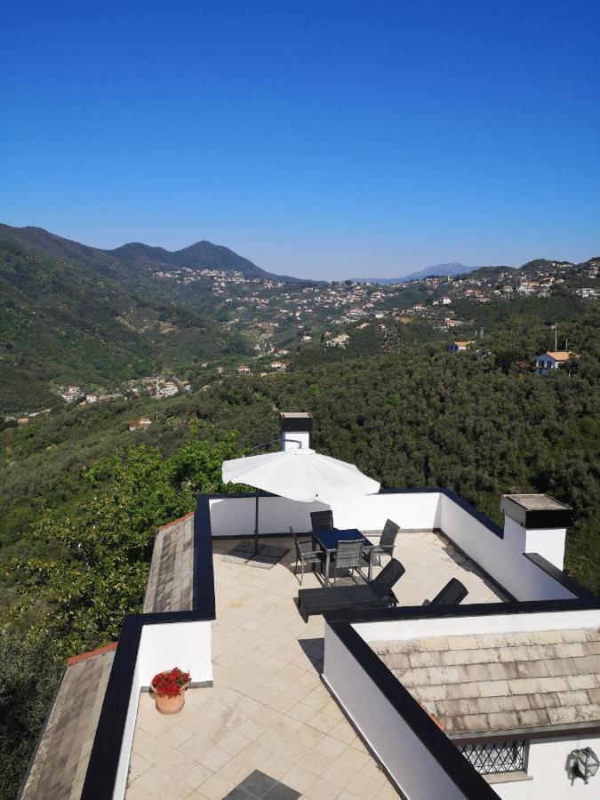 La Vivagna - Casa Vista Mare Tra Gli Ulivi Villa Leivi ภายนอก รูปภาพ