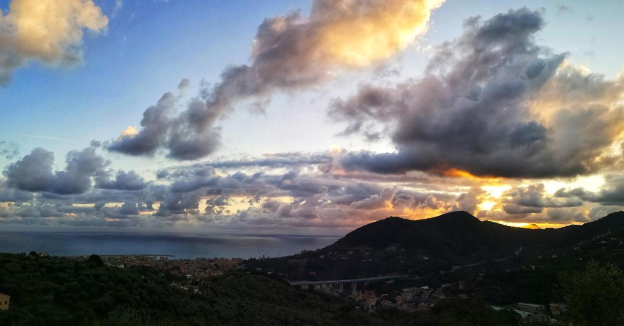La Vivagna - Casa Vista Mare Tra Gli Ulivi Villa Leivi ภายนอก รูปภาพ